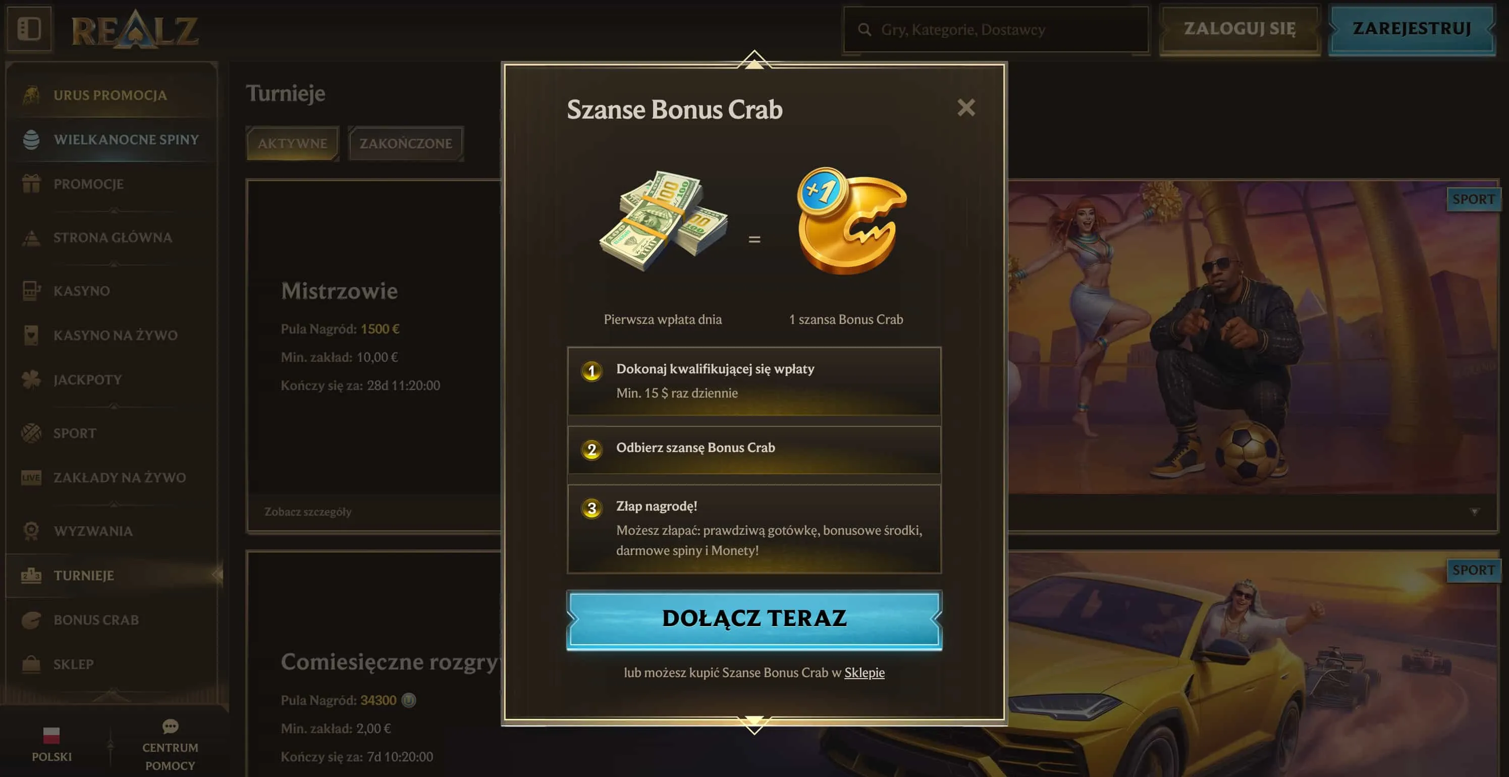 Realz Casino Bonus &ndash; pełna oferta promocyjna dla graczy